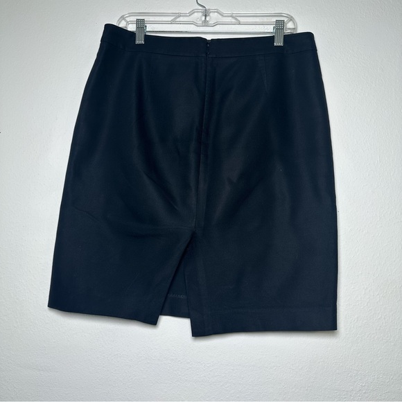 J. Crew 100% Cotton Black Pencil Skirt With Back Open and Zipper in Size 8 - Picture 3 of 10